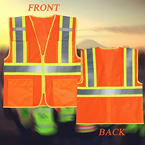 Reflective Safety Vest - Orange – Frontline Innovation + Safety